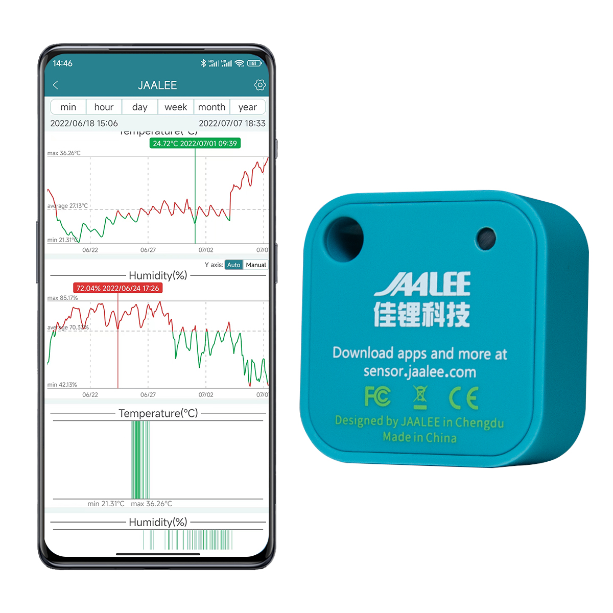 Jaalee JHT Temperatura/Umidità - Digital Hygrometer Probe reseña y precio
